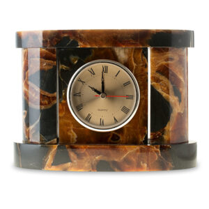 Часы каминные из камня симбирцит, 230 мм