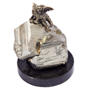 Фигурка «Дракон», камень пирит, 70 мм