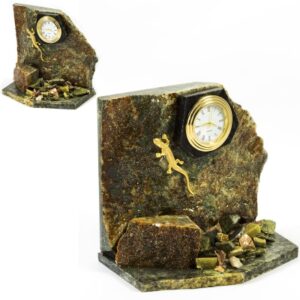 Часы из натурального камня “Скала” Драгоценный камень змеевик