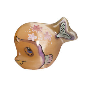 Фигурка «Рыбка», камни селенит, празиолит, 50 мм