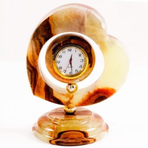 Часы «Сердце», камень оникс, 125 мм