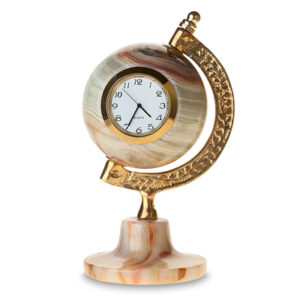 Часы «Глобус», камень оникс, 95 мм
