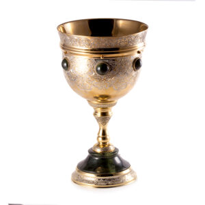 Кубок “Царский” Драгоценный камень нефрит Златоустовская гравюра