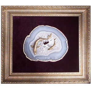 Картина «Осетр» из камня агат