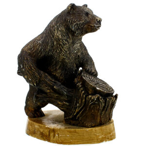 Фигурка из натурального камня “Медведь” Драгоценный камень кальцит
