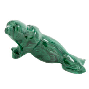 Фигурка из камня «Морской котик» Драгоценный камень малахит