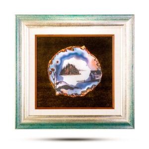 Картина на срезе агата «Зимний сон», 36,5 см