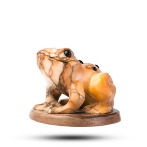Фигура “Лягушка” Камень ангидрит, талькохлорит