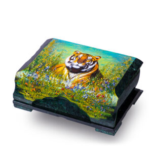 Шкатулка из камня “Бенгальский тигр”