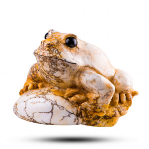 Фигурка «Жаба бык», камни ангидрит, стеатит, 230 мм