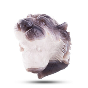 Фигурка «Голова тигра» из камня агат, 16 см