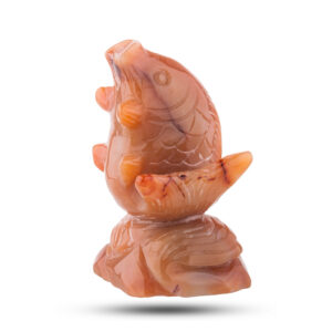 Фигурка «Рыба», камни сердолик, празиолит, 75 мм