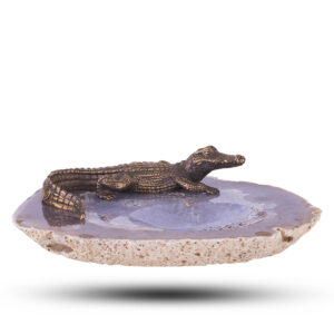 Фигурка «Крокодил» из камня агат, 4 см