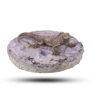 Фигурка «Игуана» из камня агат, 15,5 см