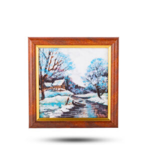 Картина «Зимний пейзаж» из природного камня