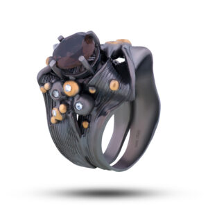 Авторское мужское кольцо “Модерн”, бренд “Denisov & Gems”