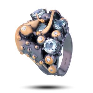 Кольцо мужское серебряное «Винтаж», камень фианит, размер 18