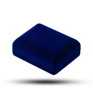 Футляр для кольца бархат, синий, 75 мм