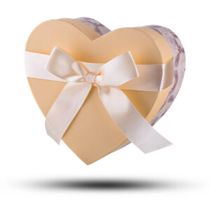 Подарочная упаковка “Сердце”, желтая, 160 мм