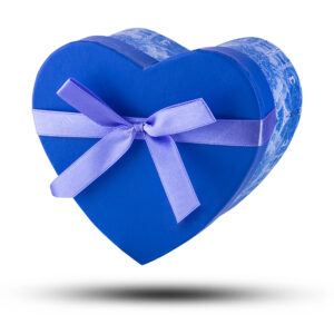 Подарочная упаковка “Сердце”, синяя, 95 мм