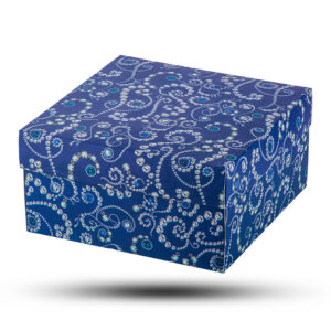 Подарочная упаковка “Хрустальный узор”, синяя, 160 мм