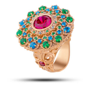 Авторское кольцо “Великое солнце”, бренд “Denisov & Gems”