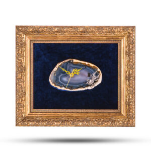 Картина-часы «Жук-олень» из камня агат, 37*32 см