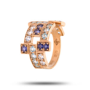 Эксклюзивное авторское кольцо “Ника”, бренд “Denisov & Gems”