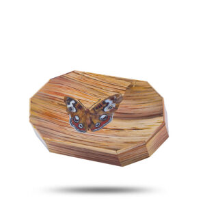 Шкатулка «Ларец Щедрости» из камней кварц, яшма и окаменелого дерева, 25 см