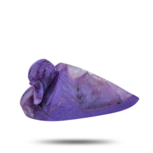 Фигурка «Спящая утка», камень чароит с вкраплением кварца, 14 см