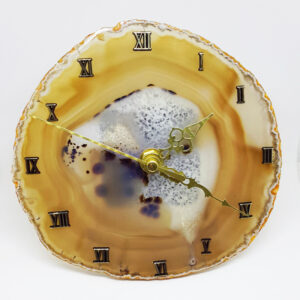 Часы из камня агат, 14,5 см