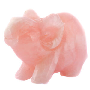 Памятный подарок Фигурка из камня “Овен” Драгоценный камень розовый кварц