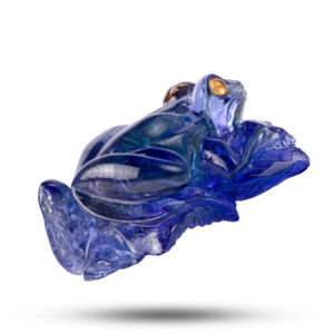 Фигурка “Лягушка”, камень танзанит, 8 мм