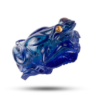 Фигурка “Лягушка”, камень танзанит, 8 мм