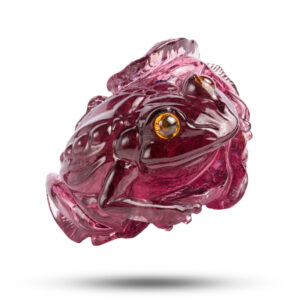Фигурка “Лягушка”, камень турмалин, 18 мм