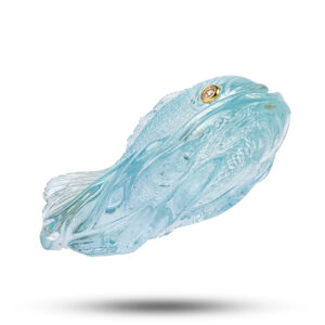 Глиптика фигурка из камня аквамарин “Рыбка”