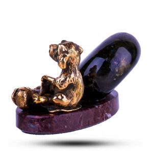 Фигурка «Пес и ботинок», камень лабрадор, 60 мм