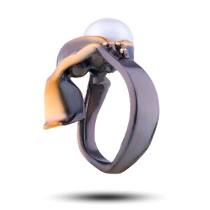 Кольцо серебряное «Винтаж», камни жадеит, фианит, размер 16,5