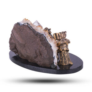 Фигурка «Гномы», камни горный хрусталь, цитрин, 110 мм