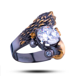 Авторское мужское кольцо “Ворон”, бренд “Vida Maestro”