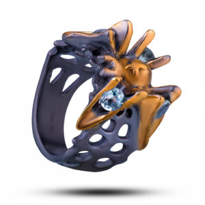 Эксклюзивное мужское кольцо “Паучок”, бренд “Denisov & Gems”