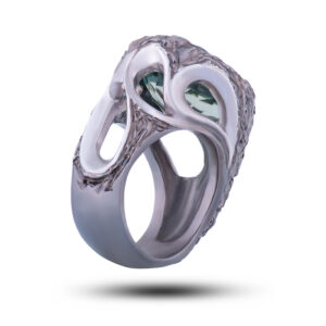 Кольцо серебряное «Феерия», камень празиолит, размер 17,5