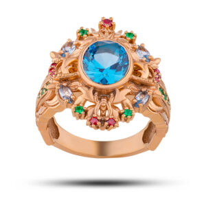 Авторское эксклюзивное кольцо “Панагия”, бренд “Denisov & Gems”