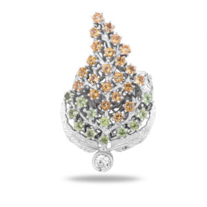 Эксклюзивное авторское кольцо “Осенний лист”, бренд “Denisov & Gems”