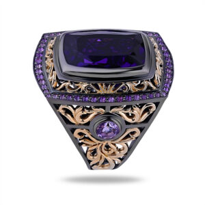 Эксклюзивное авторское кольцо “Монарх”, бренд “Denisov & Gems”