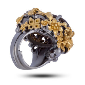 Кольцо серебряное «Линия судьбы», камень волосатик, размер 17