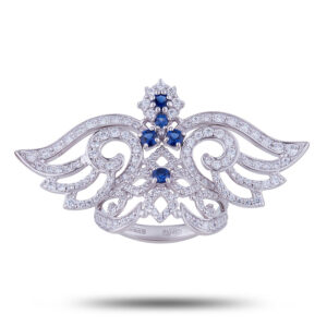 Авторское кольцо “Вологодское кружево – Крылья”, бренд “Denisov & Gems”