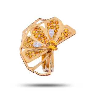 Авторское кольцо “Апельсин”, бренд “Denisov & Gems”
