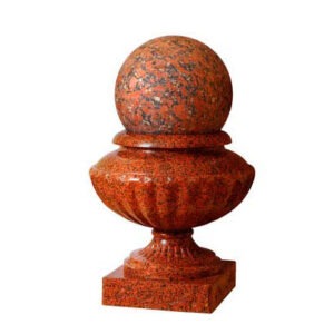 Напольный фонтан с шаром (Эксклюзивный) Камень гранит. Ручная работа