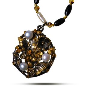 Кулон серебряный «Любовный амулет», камень жемчуг